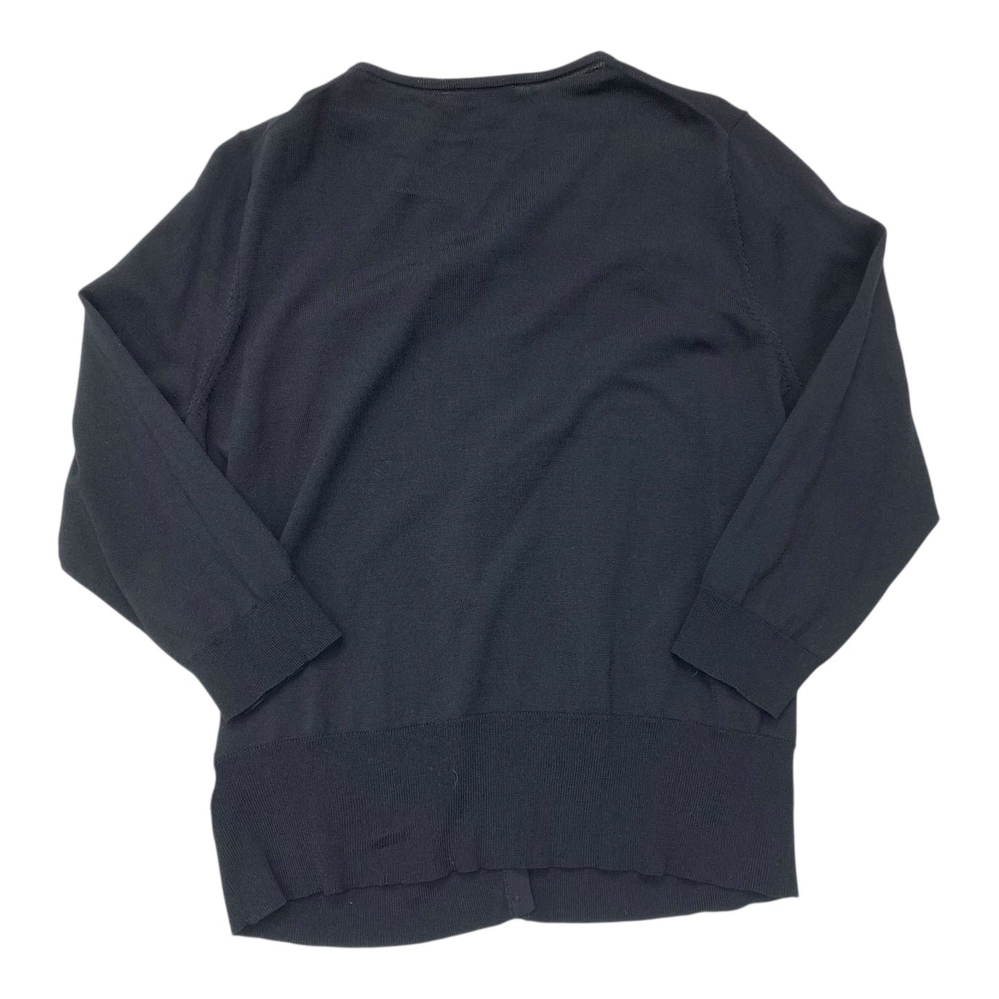 Sweater Cardigan By Ann Taylor In Black, Size:L