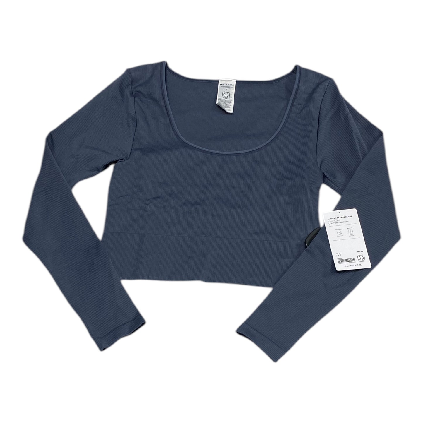 Athletic Top Ls Crewneck By Athleta In Blue, Size:M