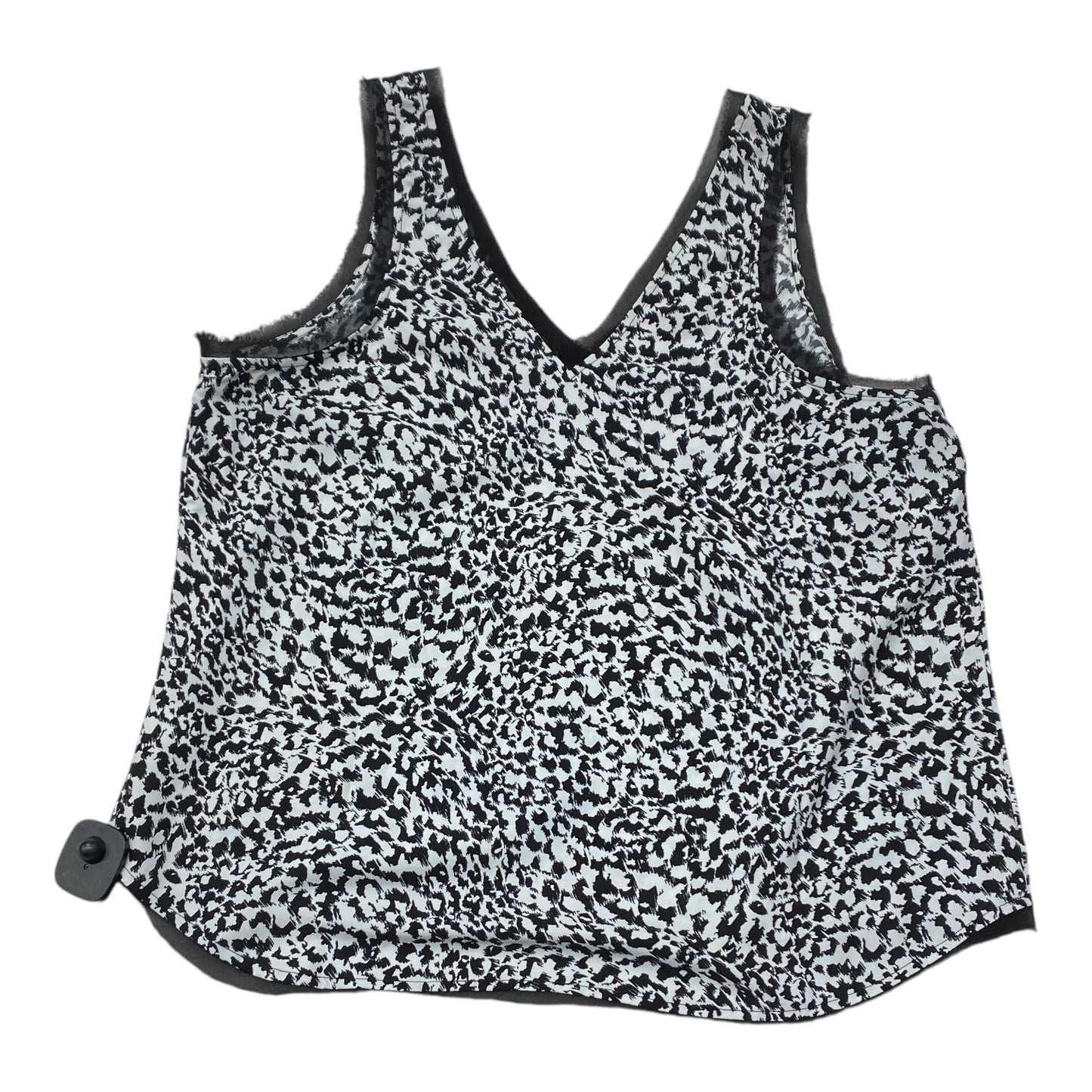 Top Sleeveless By Halogen In Black & White, Size:L