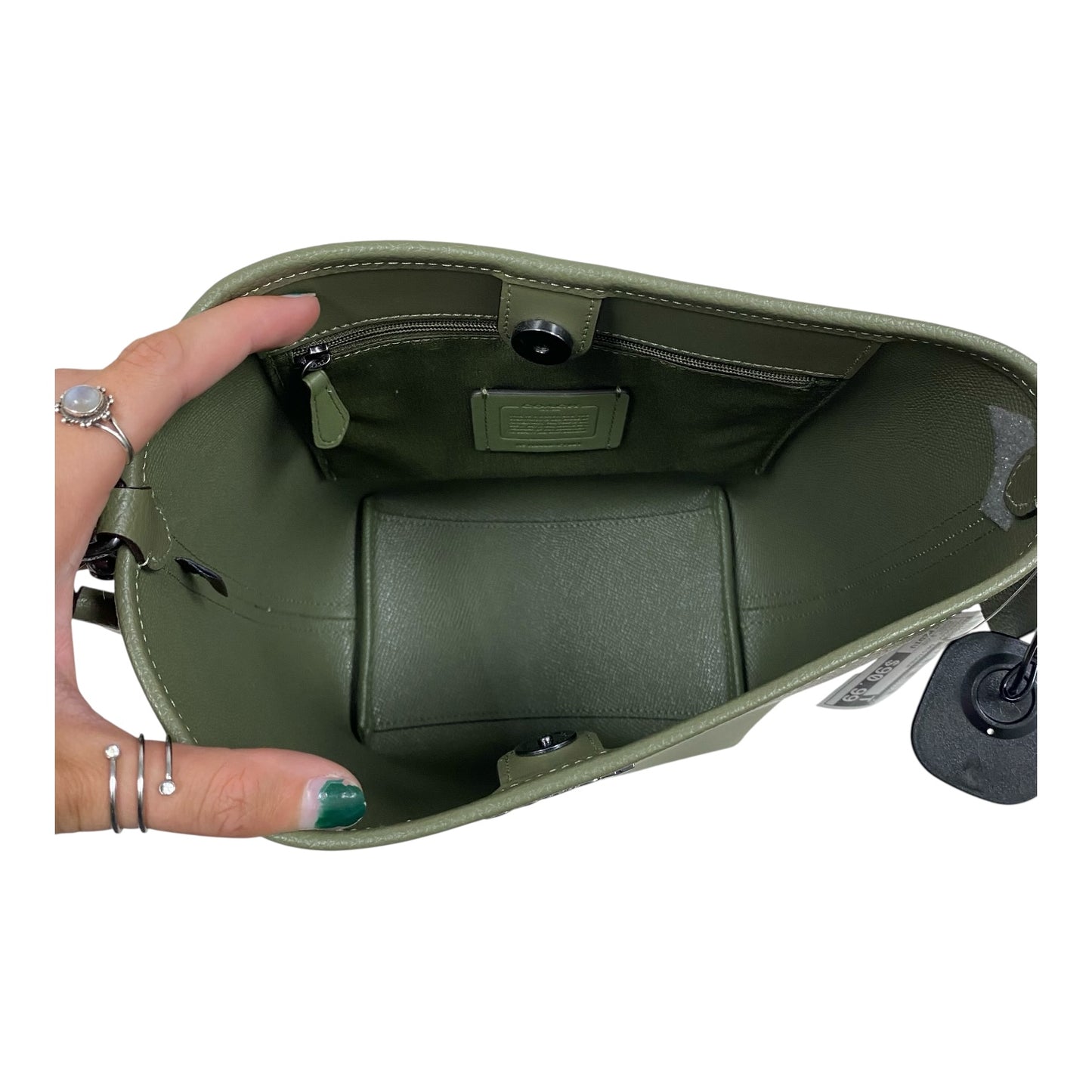 Handbag Designer By Coach In Green, Size:Medium