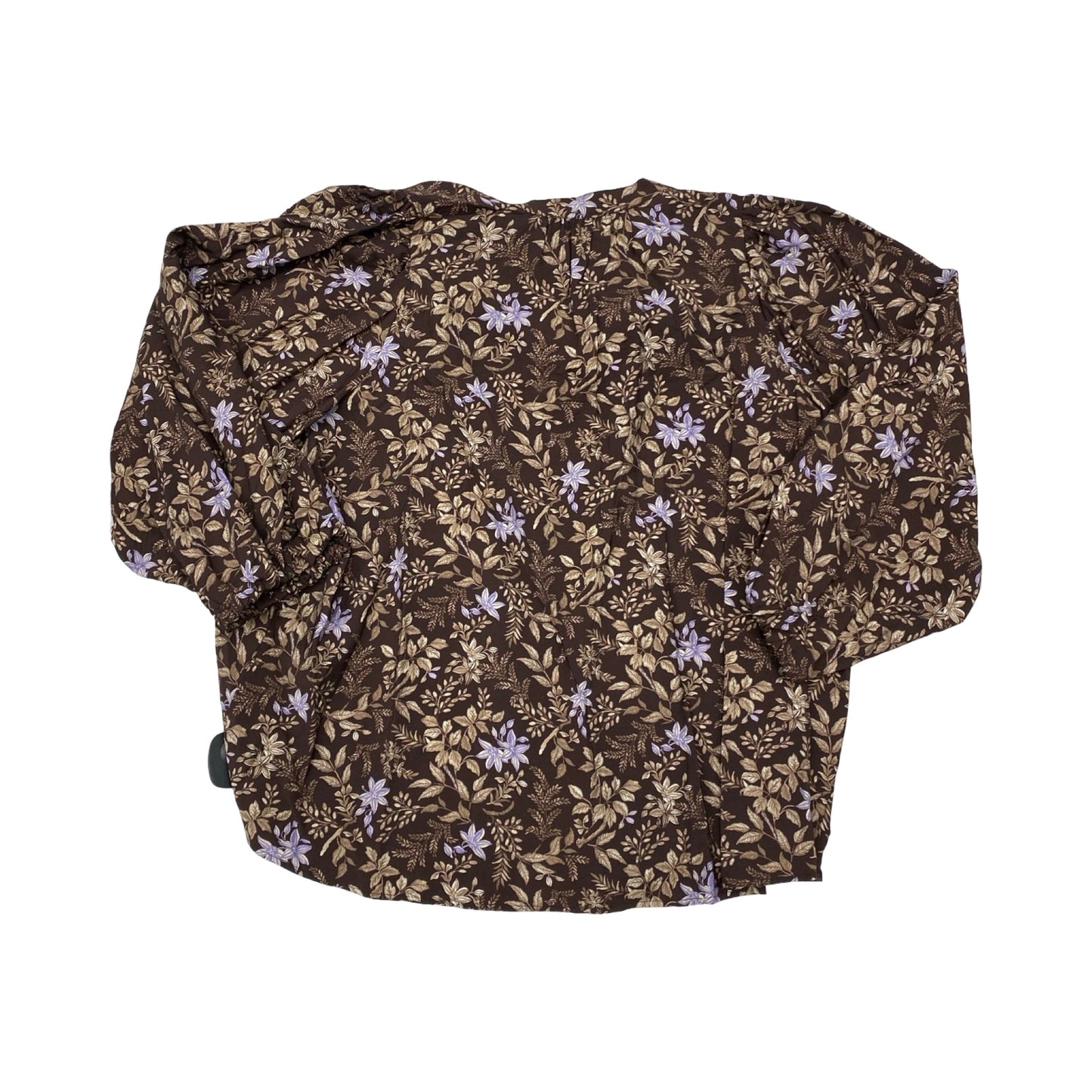 Top Ls By Loft In Brown & Purple, Size:L