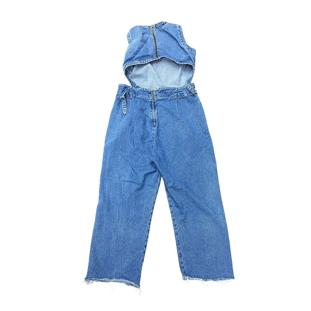 Jumpsuit By Asos In Blue Denim, Size:12
