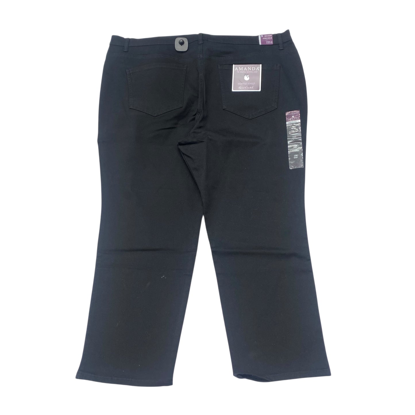 Jeans Skinny By Gloria Vanderbilt In Black, Size:22