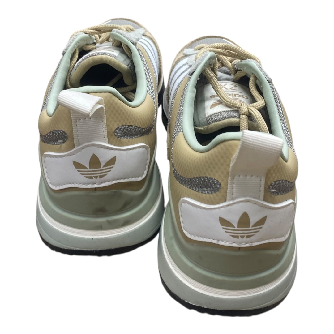 Shoes Sneakers By Adidas In Green & Tan, Size:7