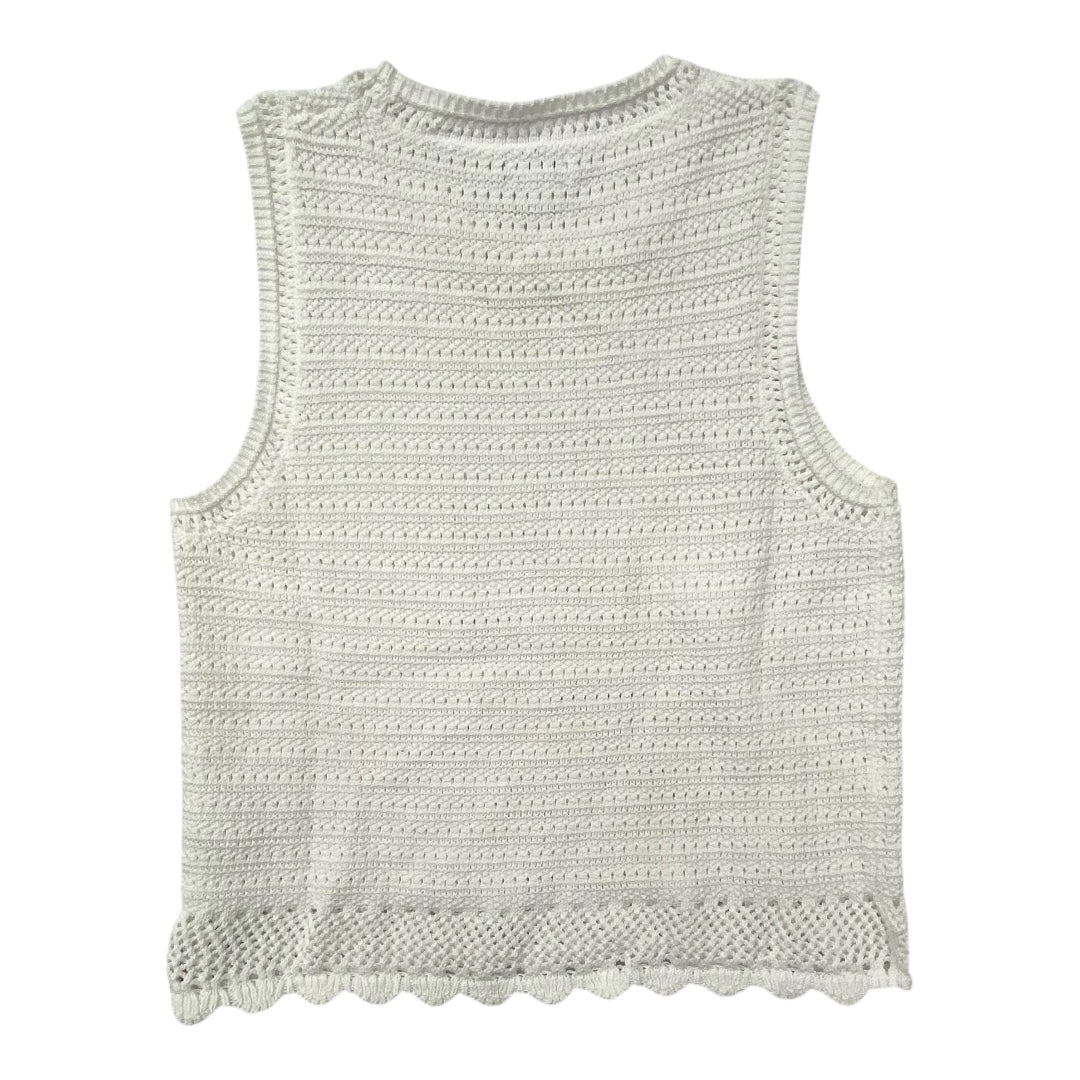 Top Sleeveless By J. Crew In White, Size:M