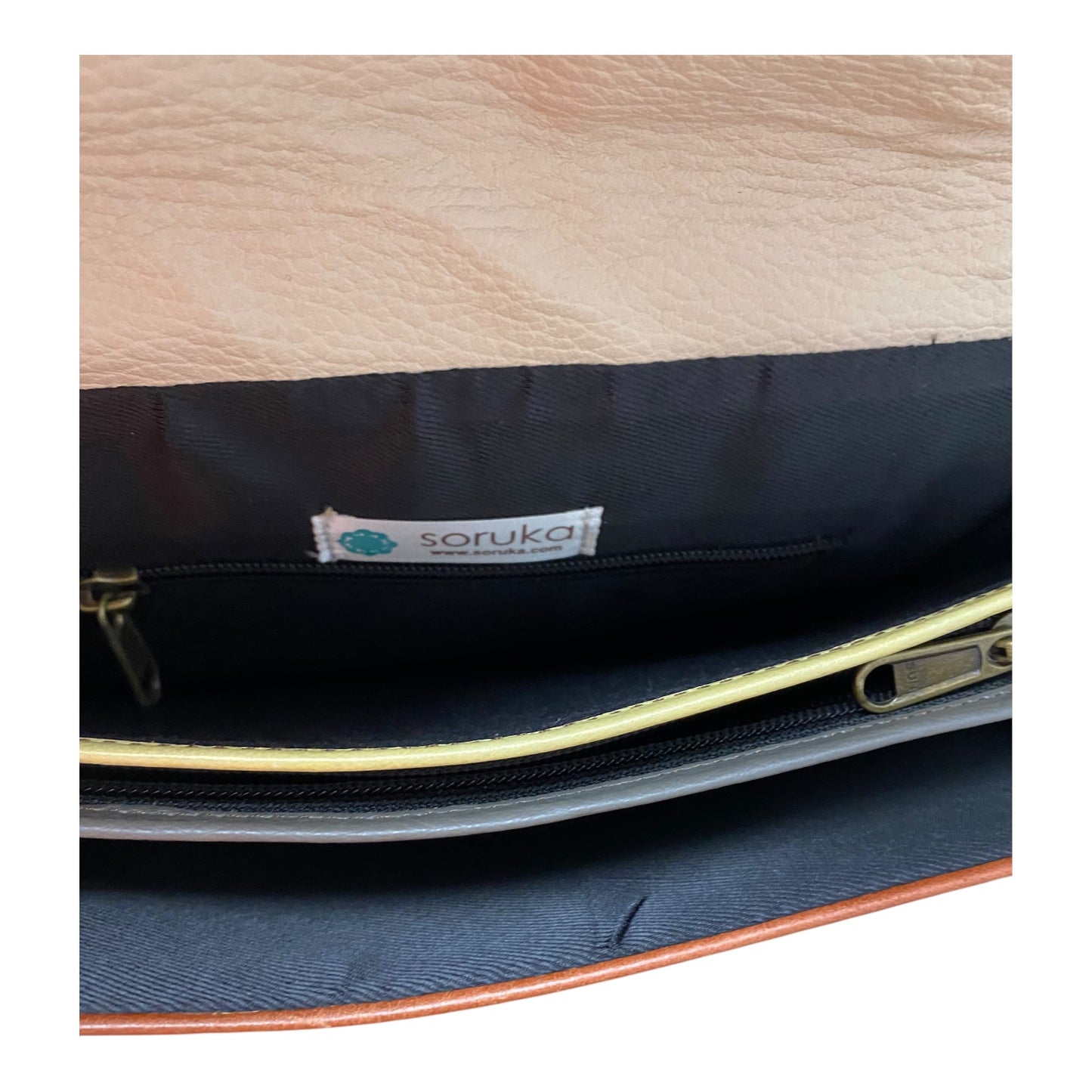 Handbag Leather By sakura In Multi, Size:Medium