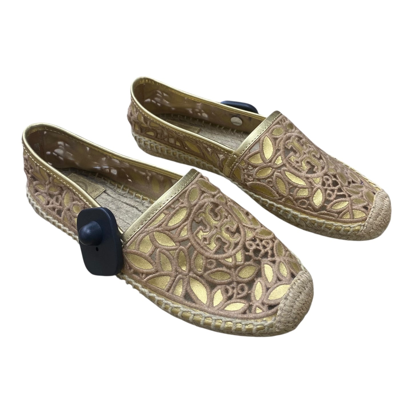 Shoes Designer By Tory Burch In Gold & Tan, Size:7
