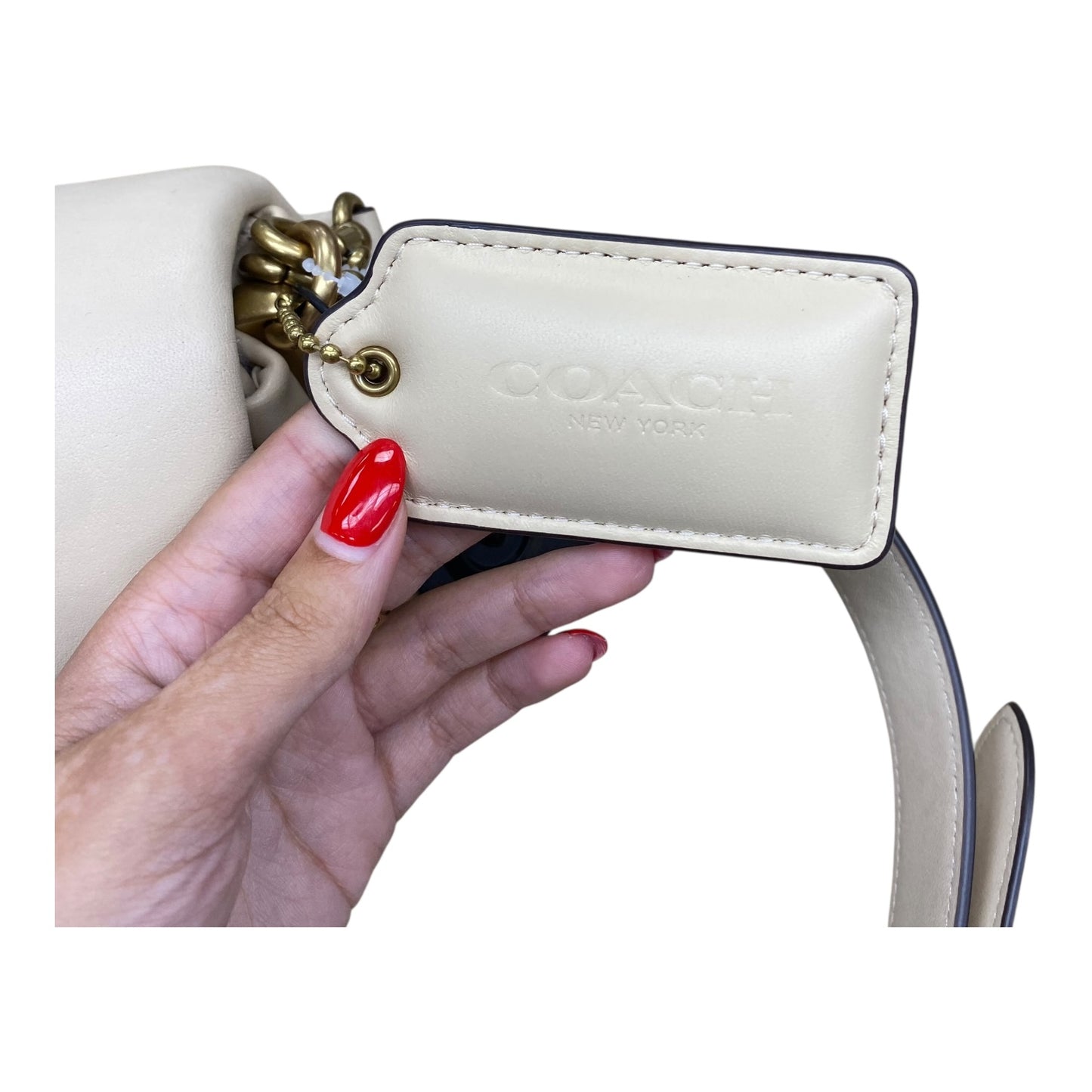 HANDBAG DESIGNER by COACH In CREAM, Size: MEDIUM