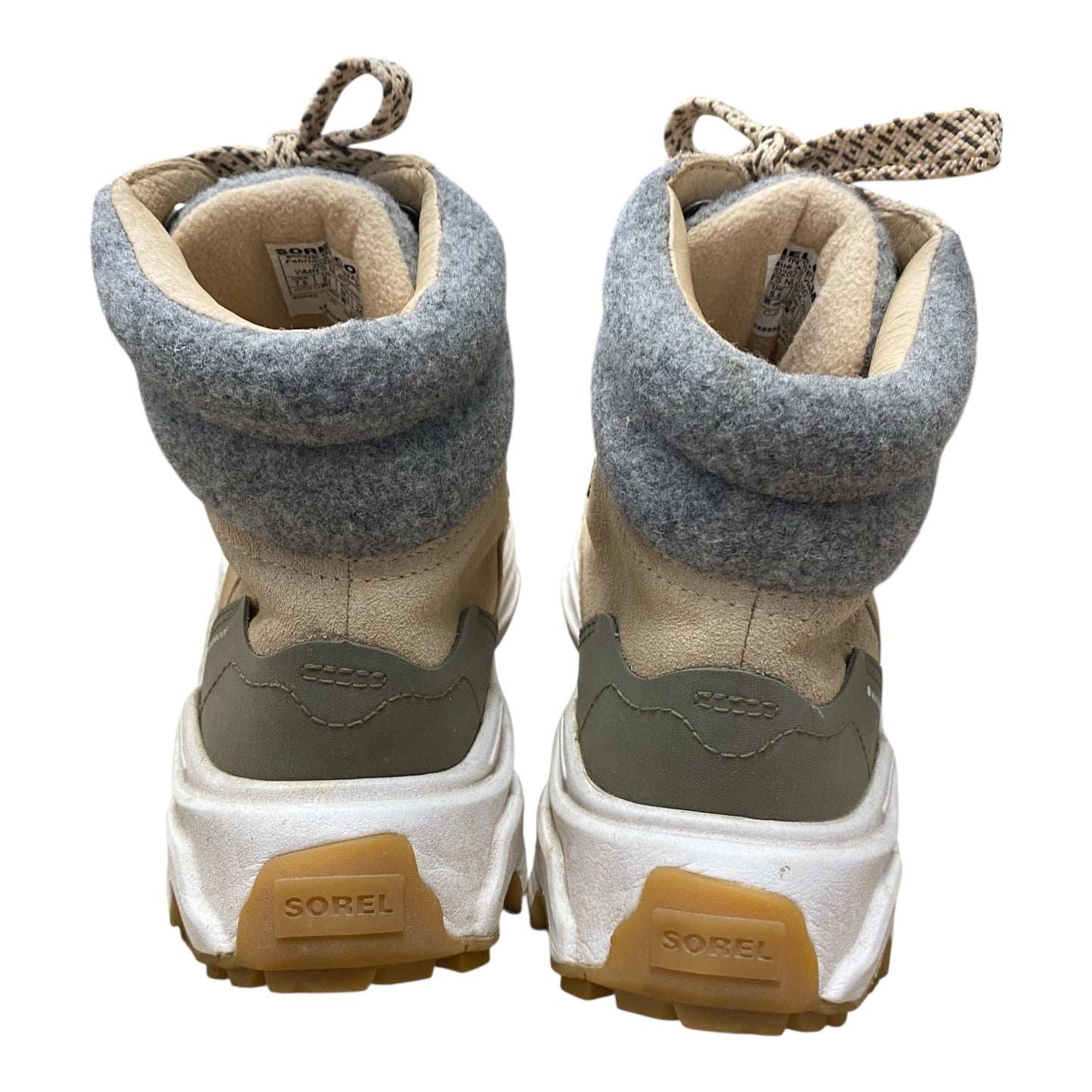 Boots Designer By Sorel In Grey & Tan, Size:7.5