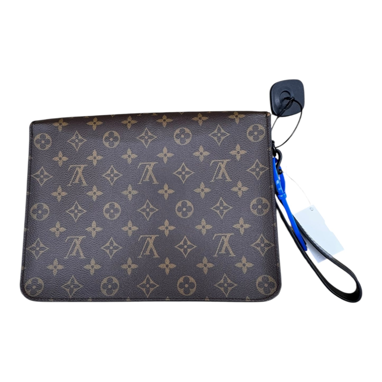 Monogram S Lock A4 Pouch Wristlet Luxury Designer By Louis Vuitton In Brown, Size:Medium