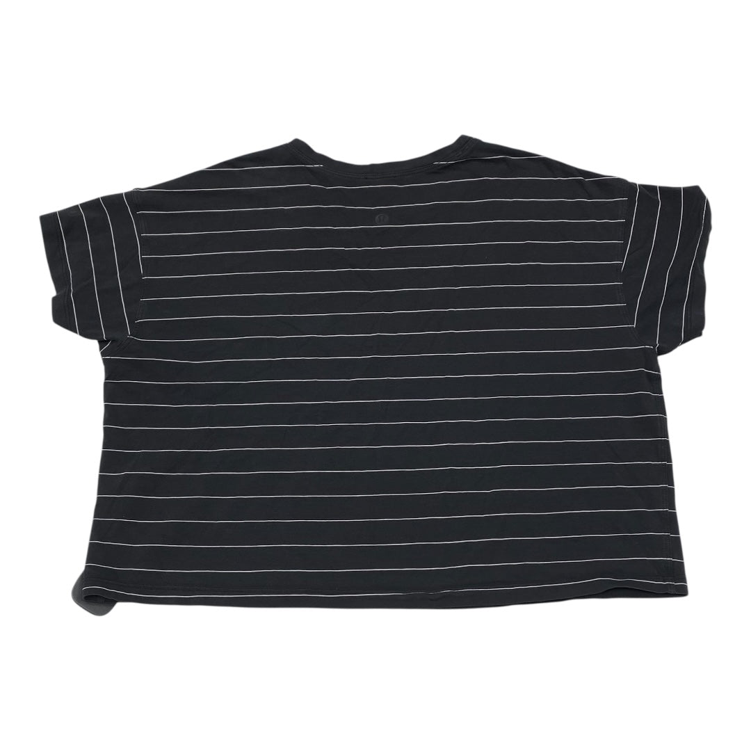 Top Ss By Lululemon In BLACK & White Striped