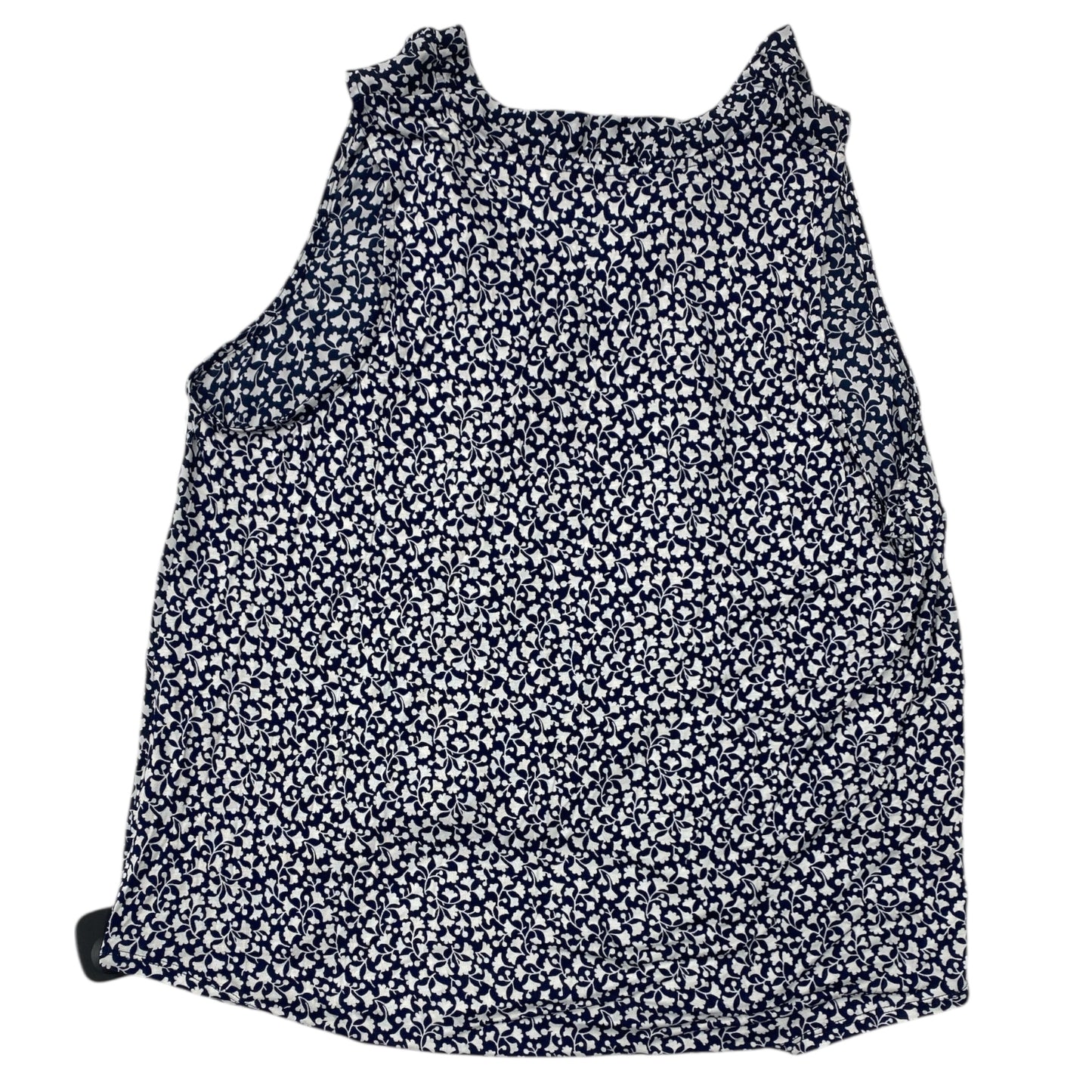 Top Sleeveless By Loft In Blue & White, Size:Xl