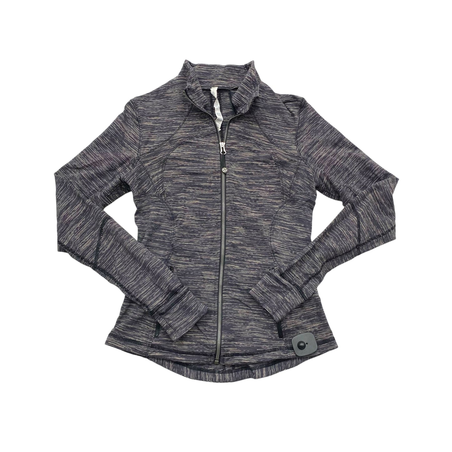 Athletic Jacket By Lululemon In Grey, Size:8