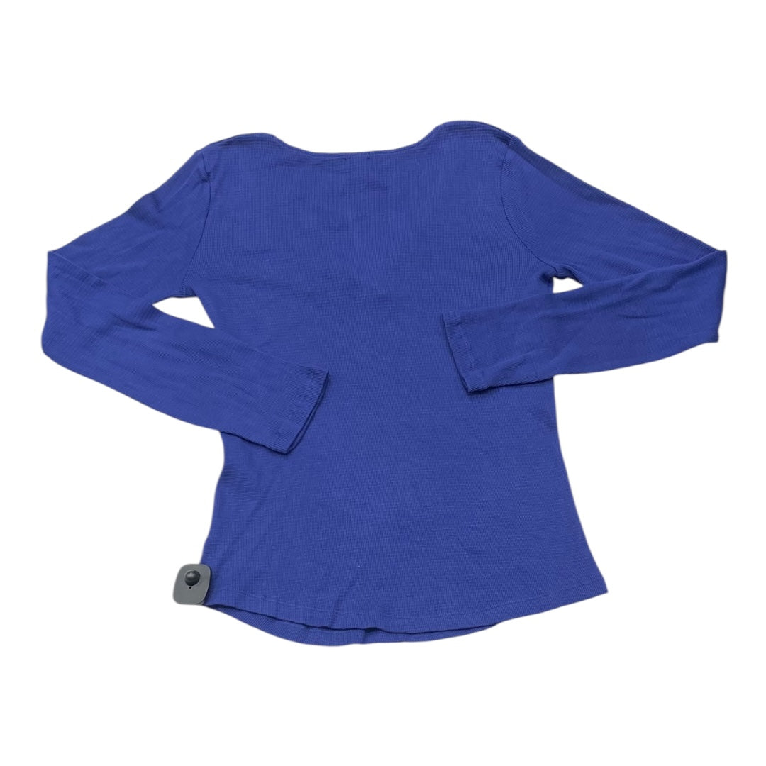 Top Ls Basic By Monrow In Blue, Size:Xl