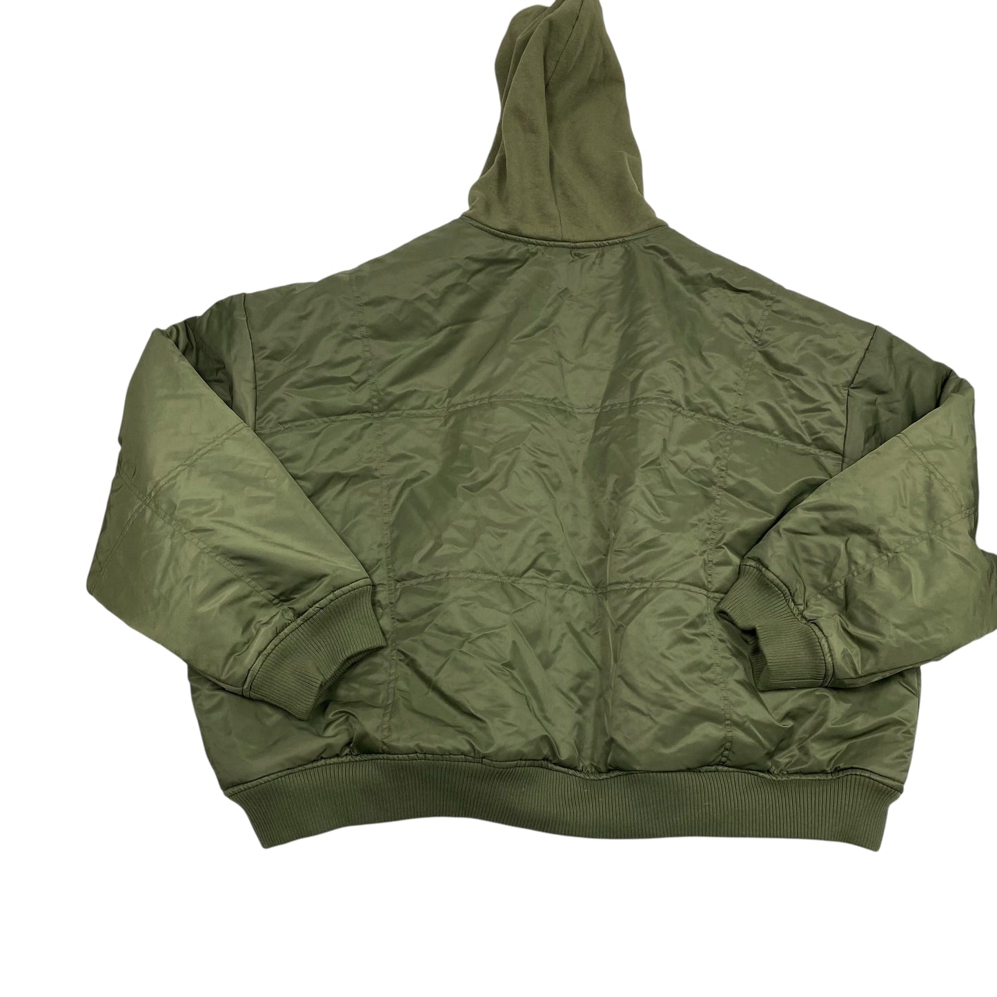 Jacket Puffer & Quilted By Good American In Green, Size:3X