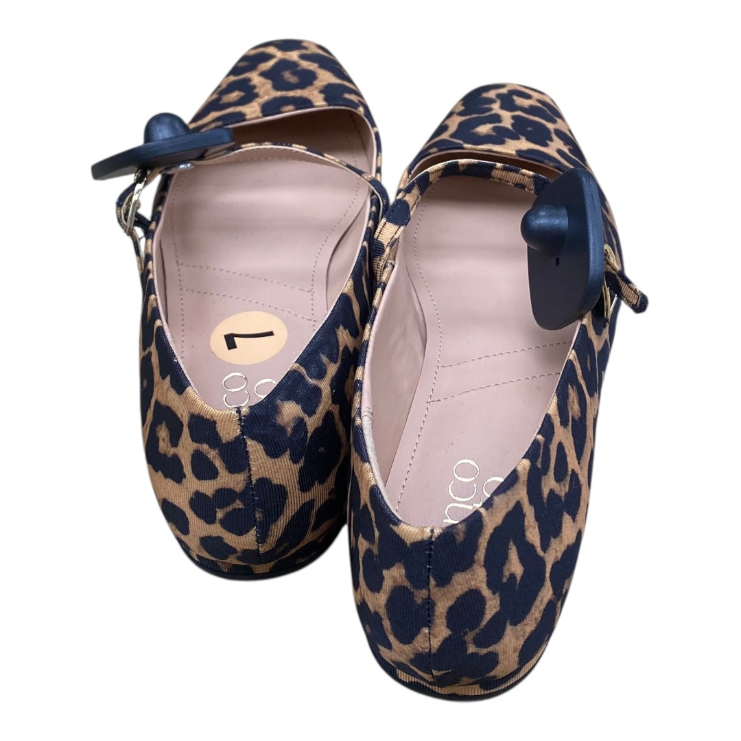 Shoes Flats By Franco Sarto In Animal Print, Size:7