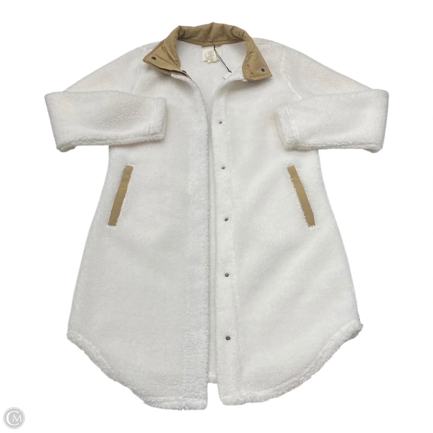 Jacket Faux Fur & Sherpa By Cmc In White, Size: S