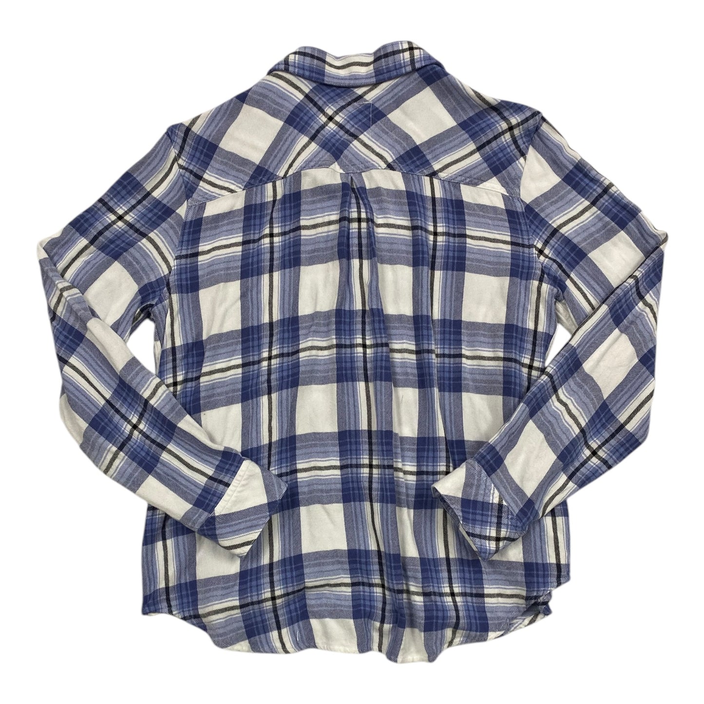Top Long Sleeve By Rails In Plaid Pattern, Size: L