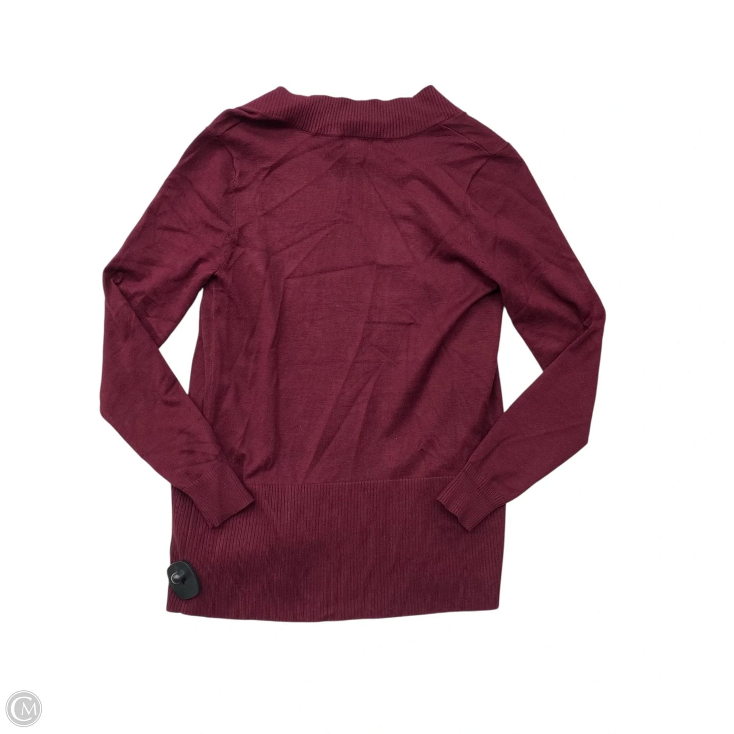Sweater Cardigan By Debut In Maroon, Size: S