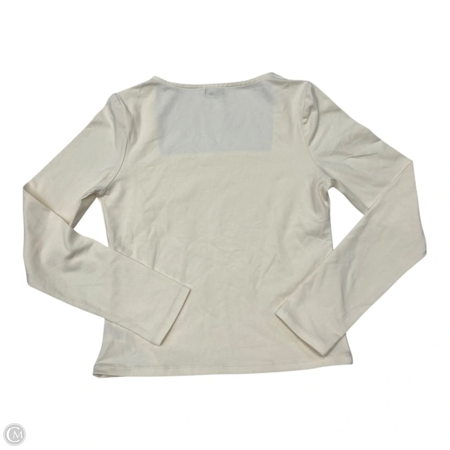 Top Long Sleeve By Express In Cream, Size: S