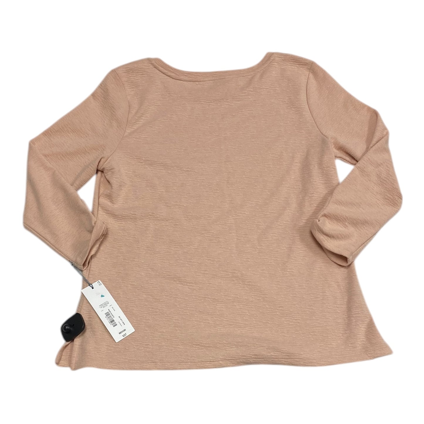 Top Long Sleeve By Liz Claiborne In Pink & Silver, Size: M