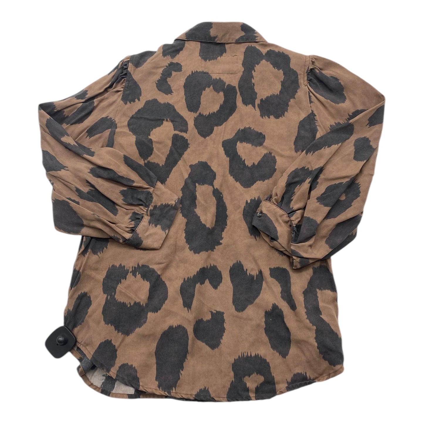 Top Long Sleeve By Pistola In Brown & Grey, Size: S
