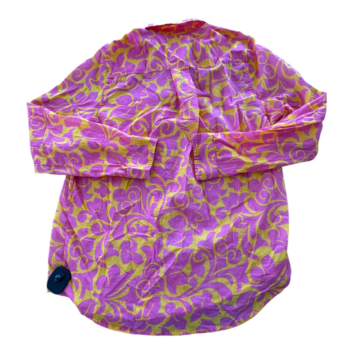 Top Long Sleeve By Sundance In Pink & Yellow, Size: M