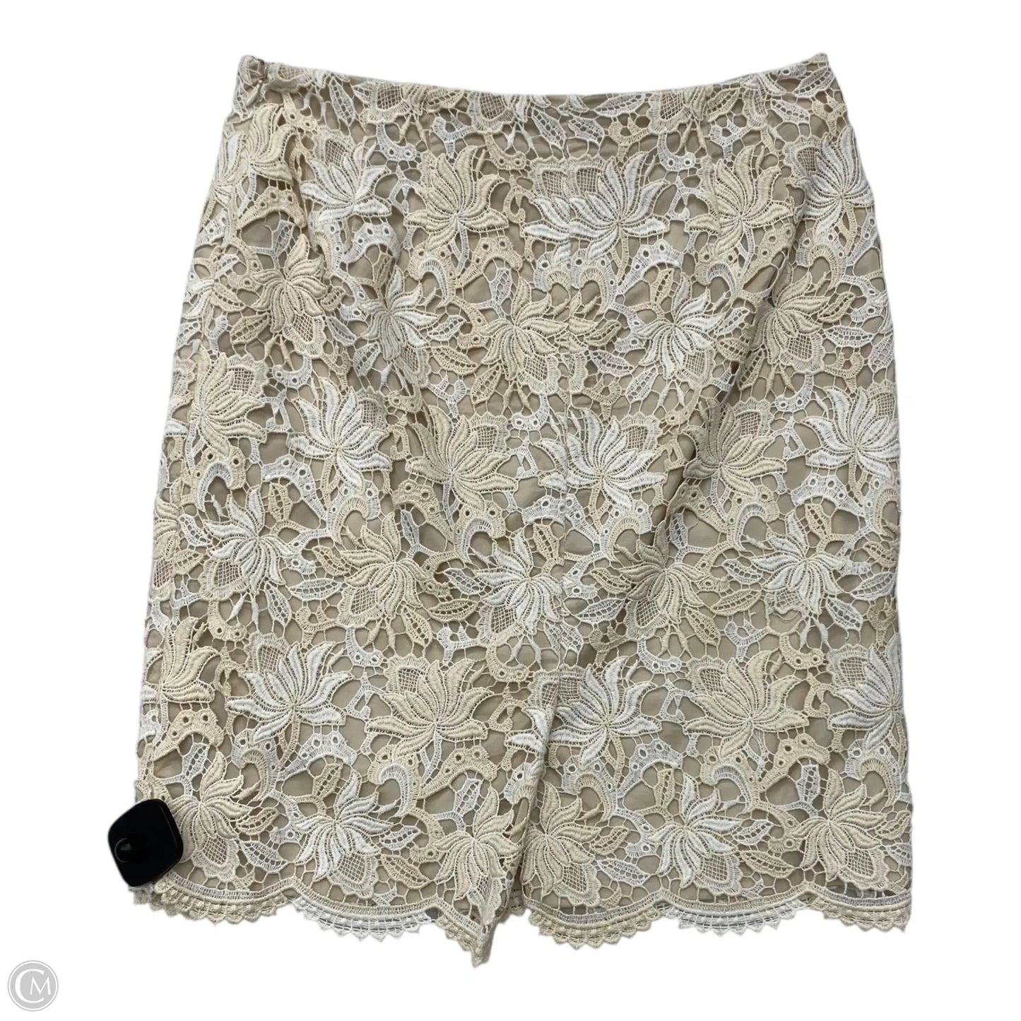 Skirt Midi By Ann Taylor In Tan & White, Size: 2p