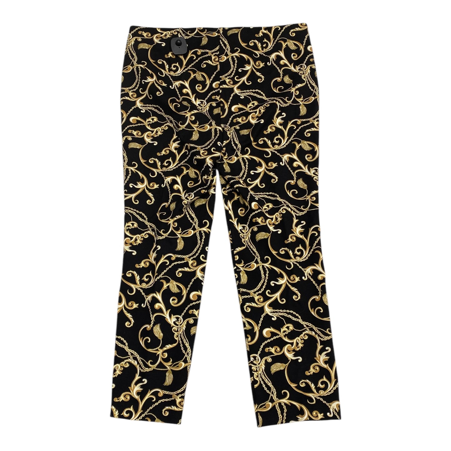 Pants Dress By Chicos In Black & Gold, Size: 14