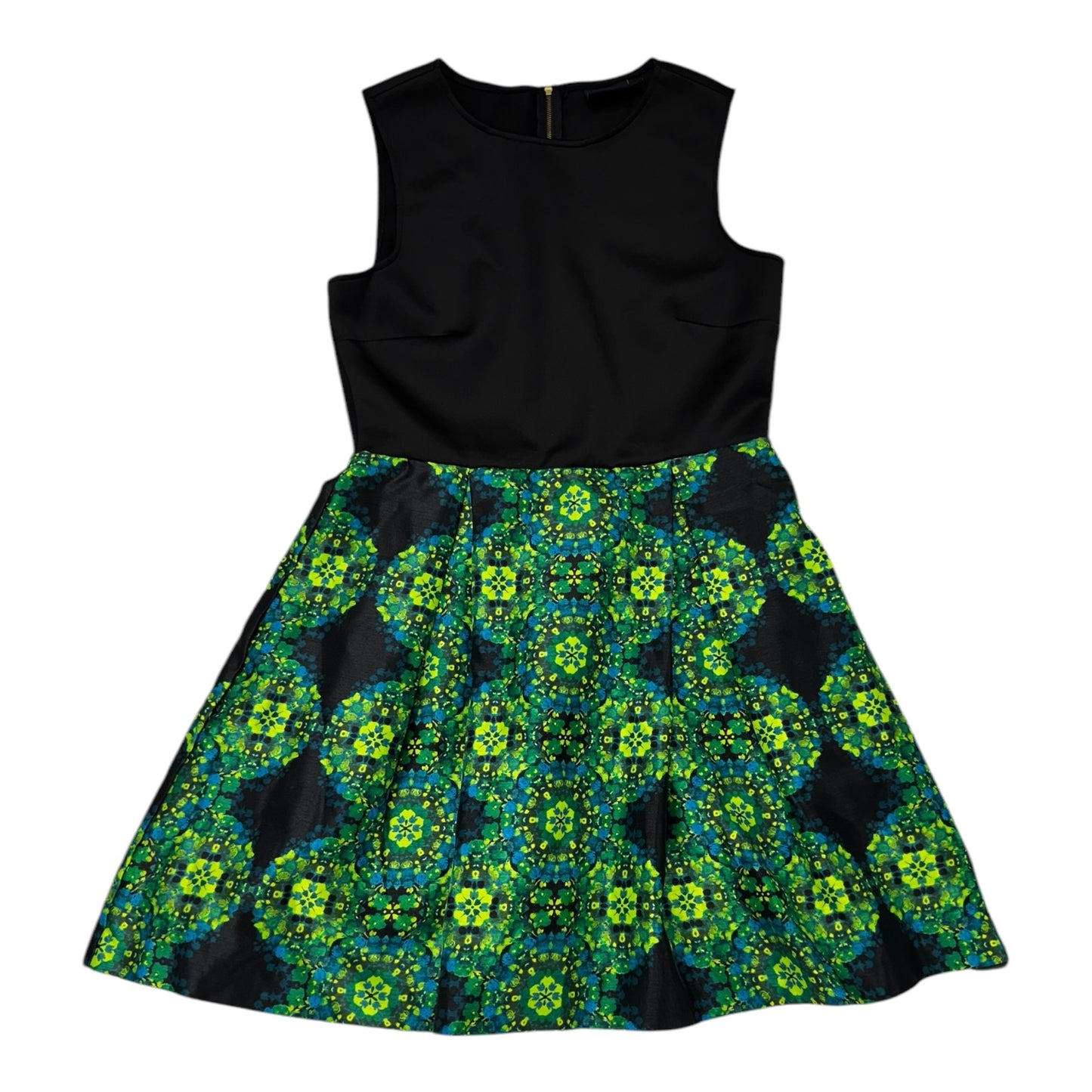 Dress Party Midi By Just Taylor In Black & Green, Size: L