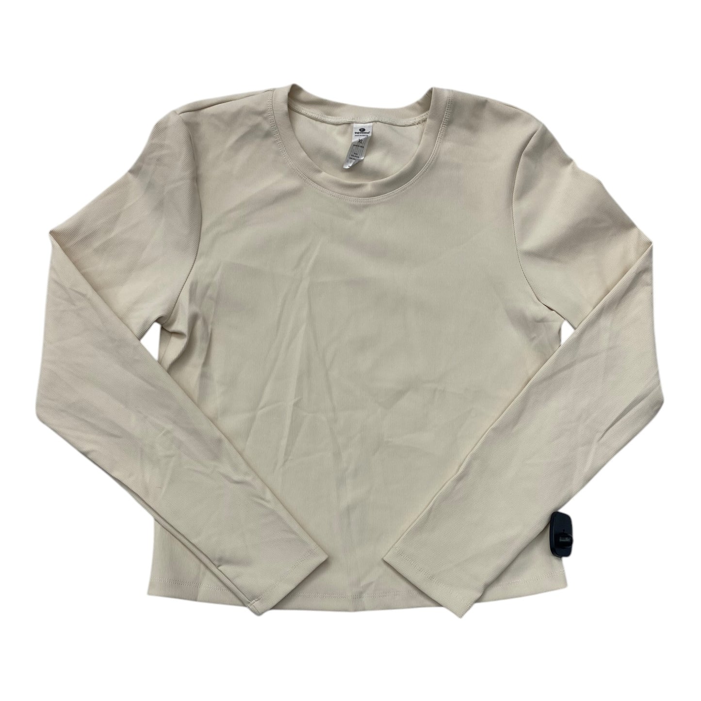 Top Long Sleeve Basic By 90 Degrees By Reflex In Cream, Size: Xl