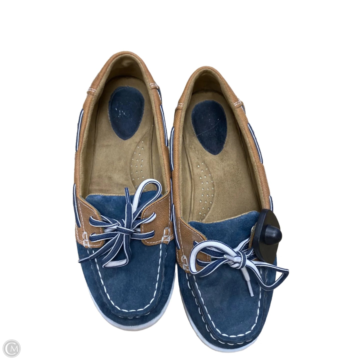 Shoes Flats By Bass In Blue & Brown, Size: 7.5