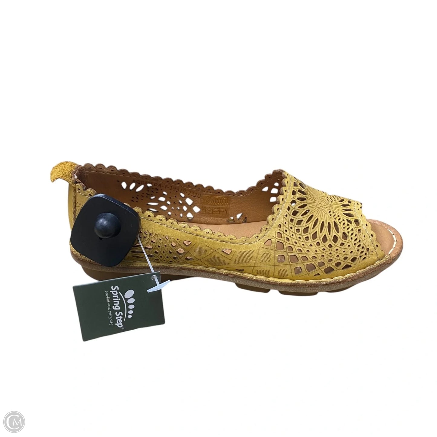Sandals Flats By Spring Step In Brown & Gold, Size: 8