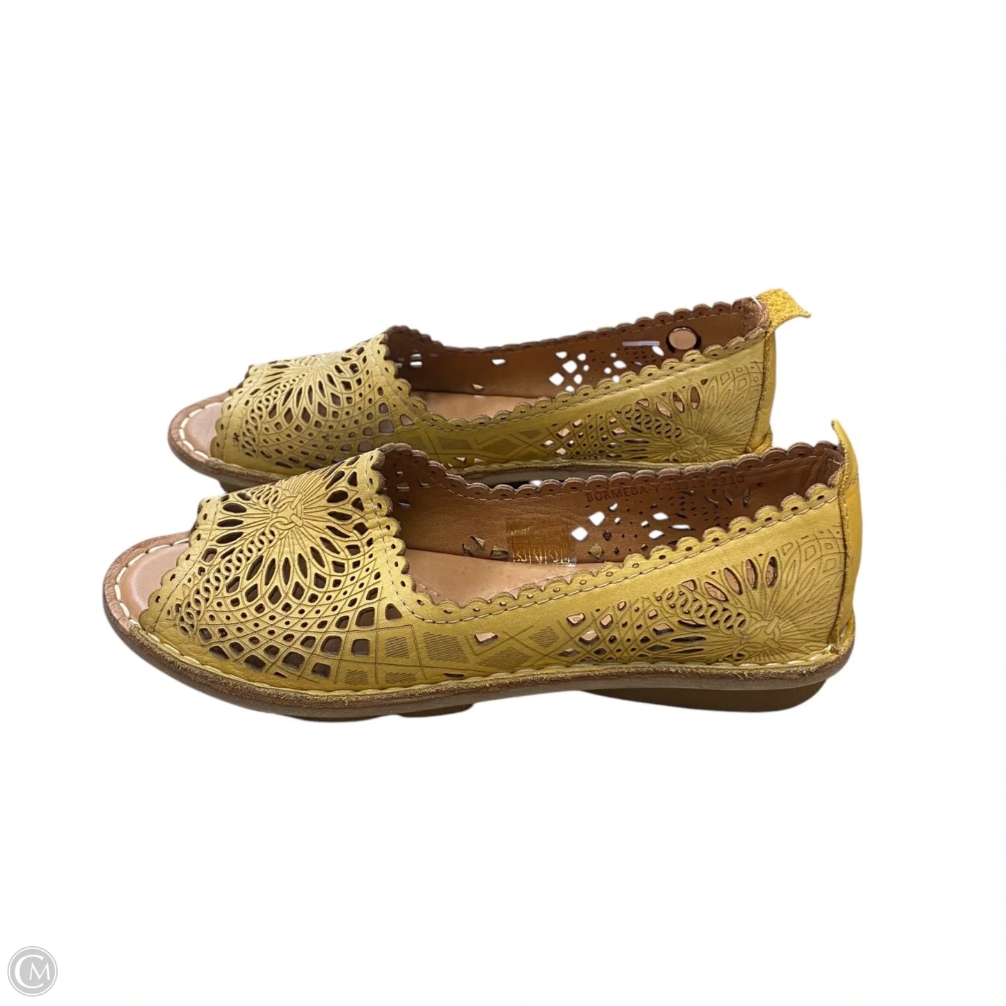 Sandals Flats By Spring Step In Brown & Gold, Size: 8