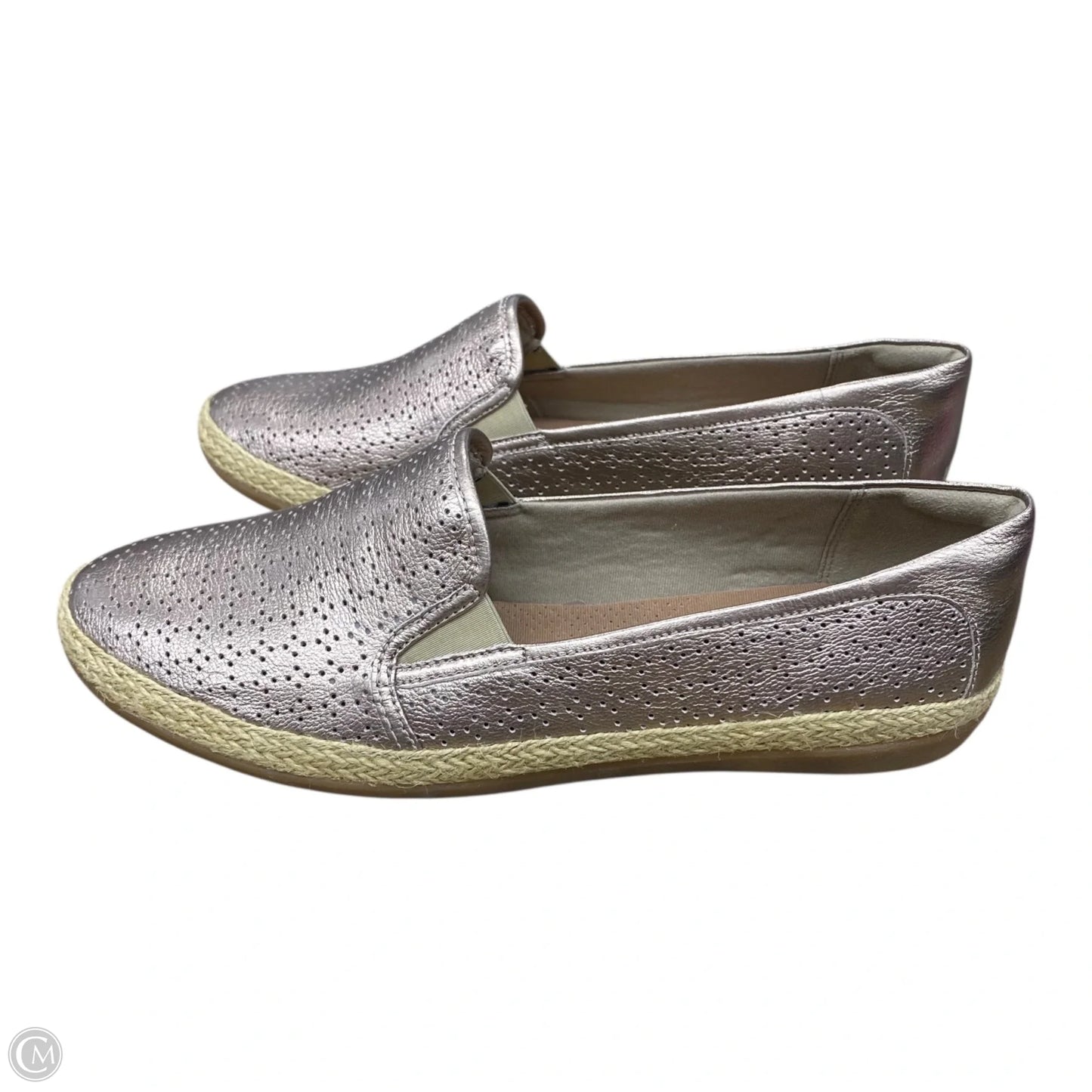 Shoes Flats By Clarks In Gold, Size: 9.5