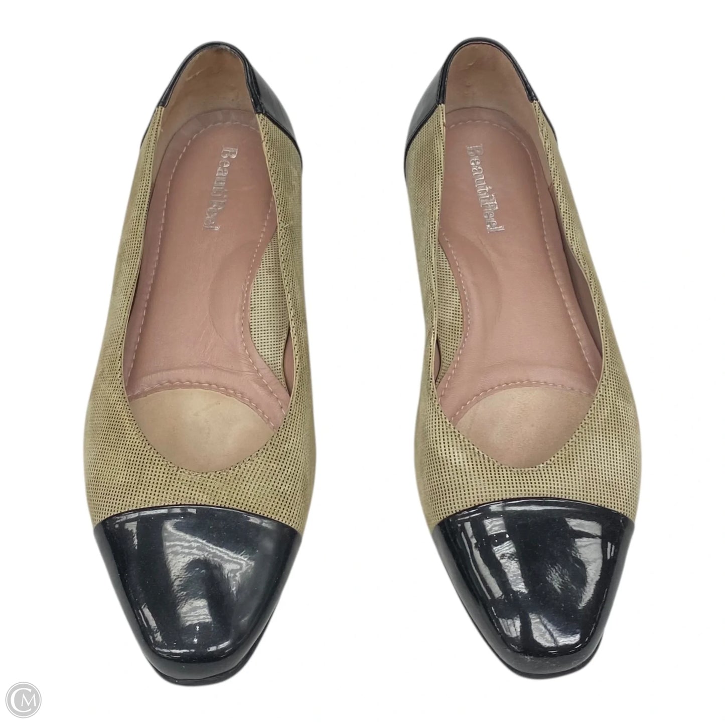 Shoes Flats By BeautiFeel In Black & Tan, Size: 6.5