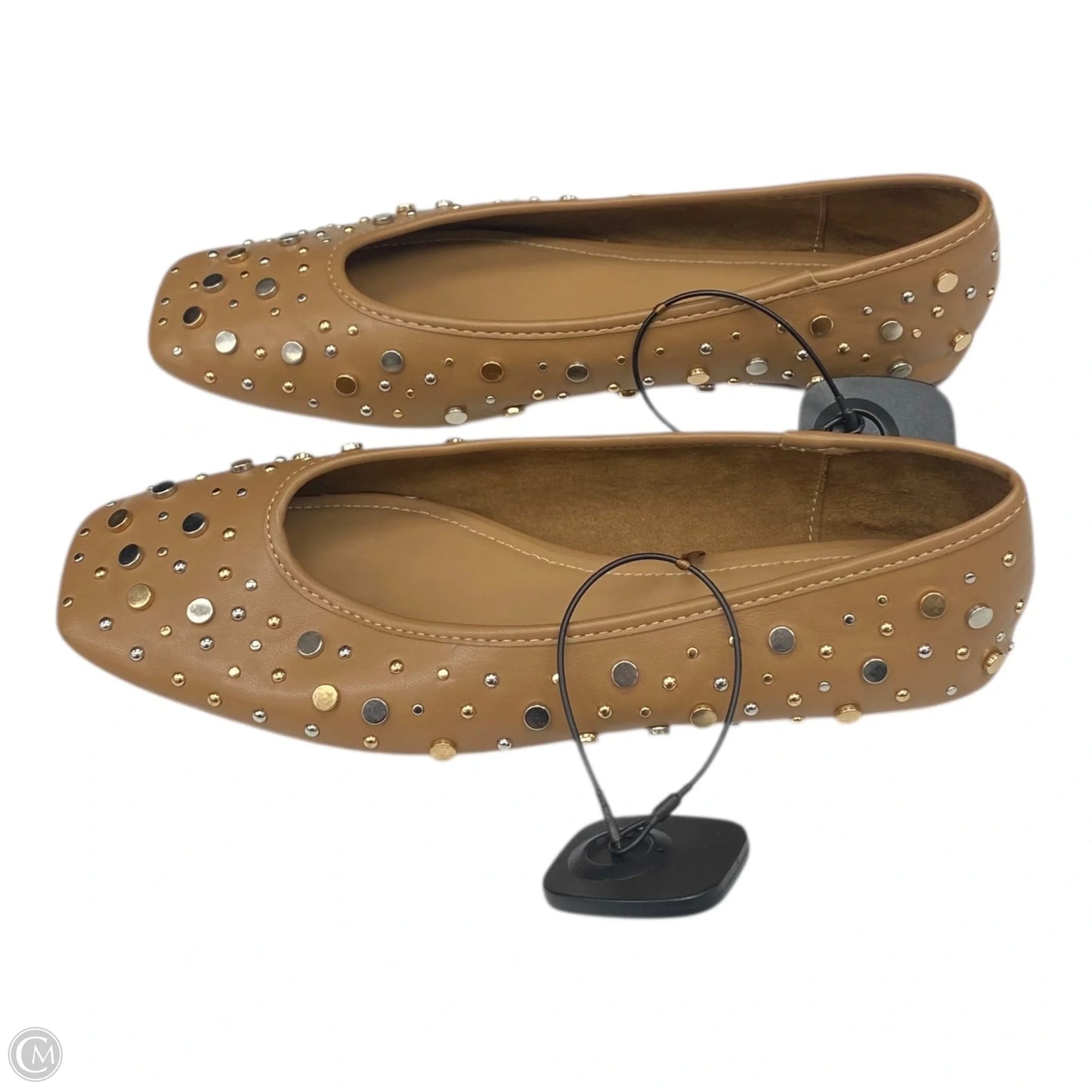 Shoes Flats By Zara In Brown & Gold, Size: 7.5