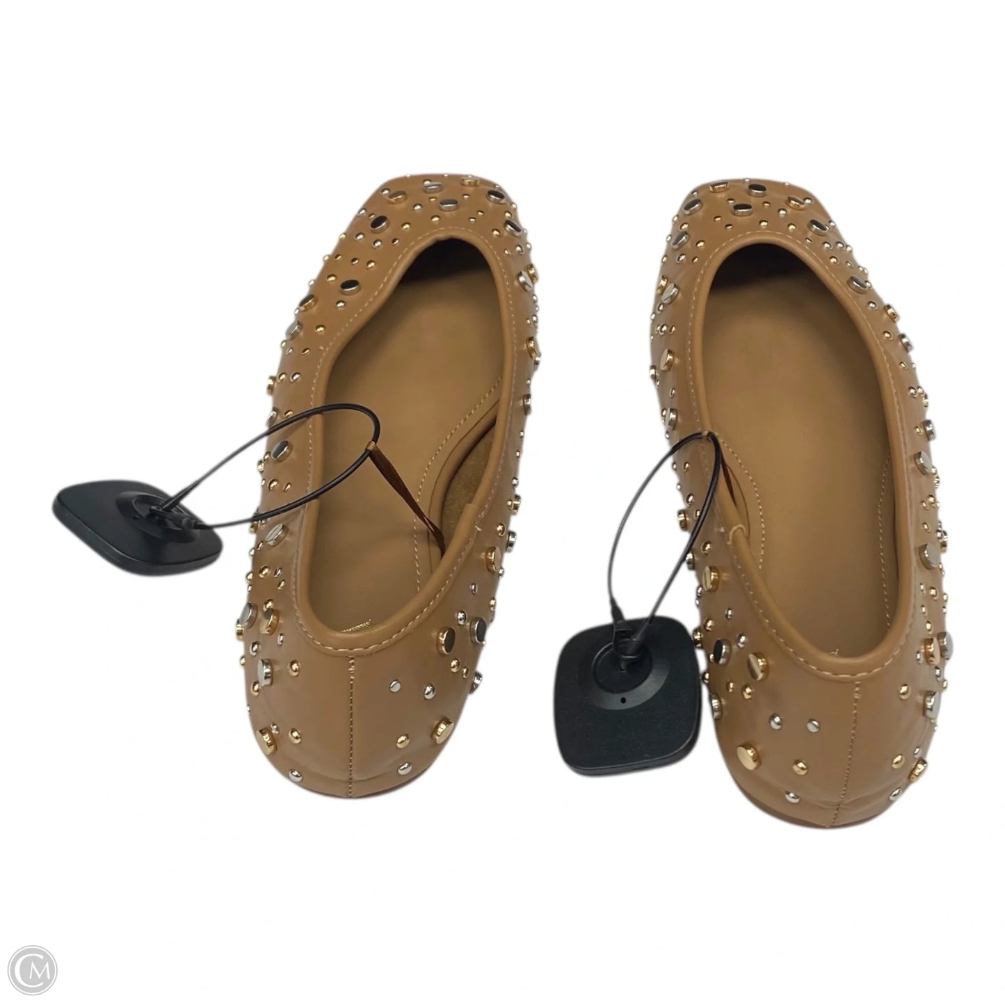 Shoes Flats By Zara In Brown & Gold, Size: 7.5