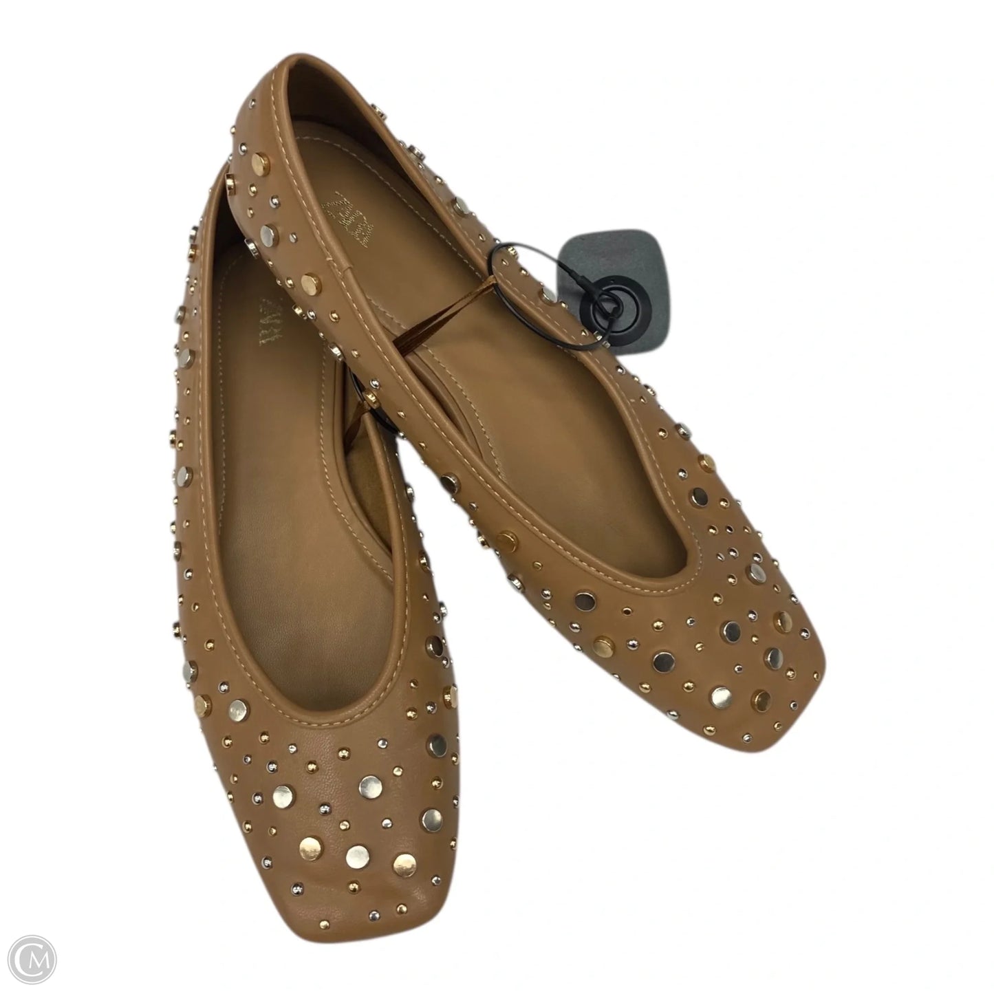 Shoes Flats By Zara In Brown & Gold, Size: 7.5