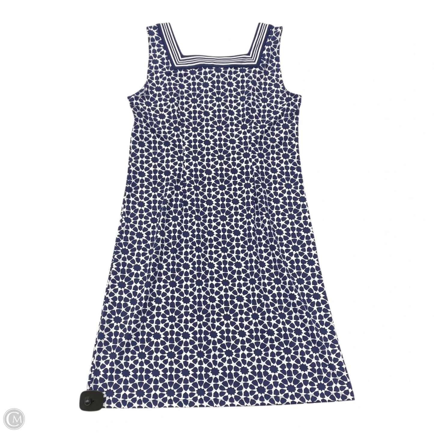 Dress Casual Midi By Talbots In Blue & White, Size: Mp