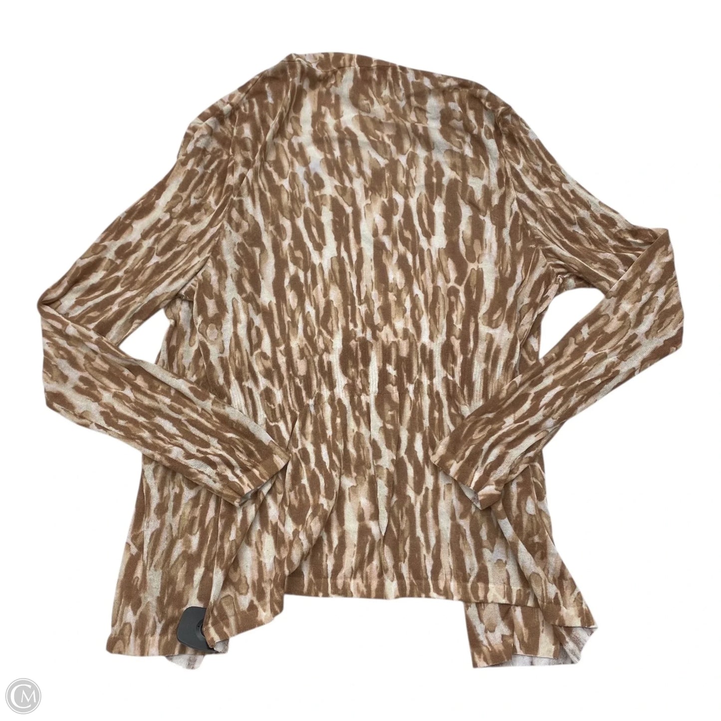 Sweater Cardigan By Chicos In Animal Print, Size: L