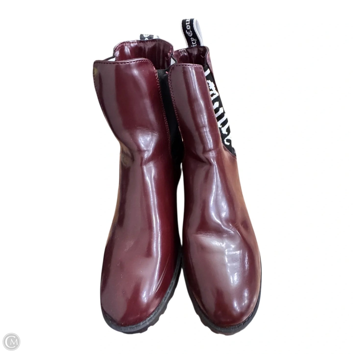 Boots Ankle Heels By Juicy Couture In Maroon, Size: 7.5
