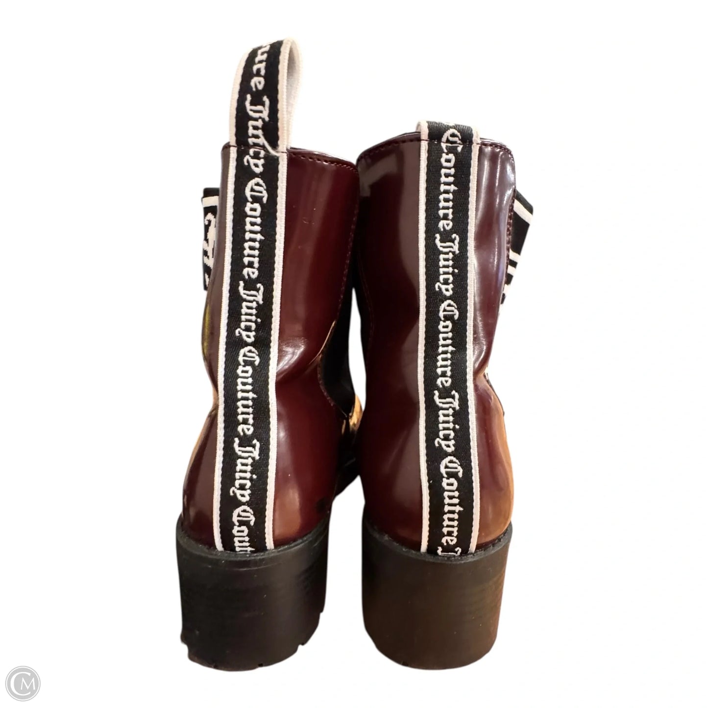 Boots Ankle Heels By Juicy Couture In Maroon, Size: 7.5