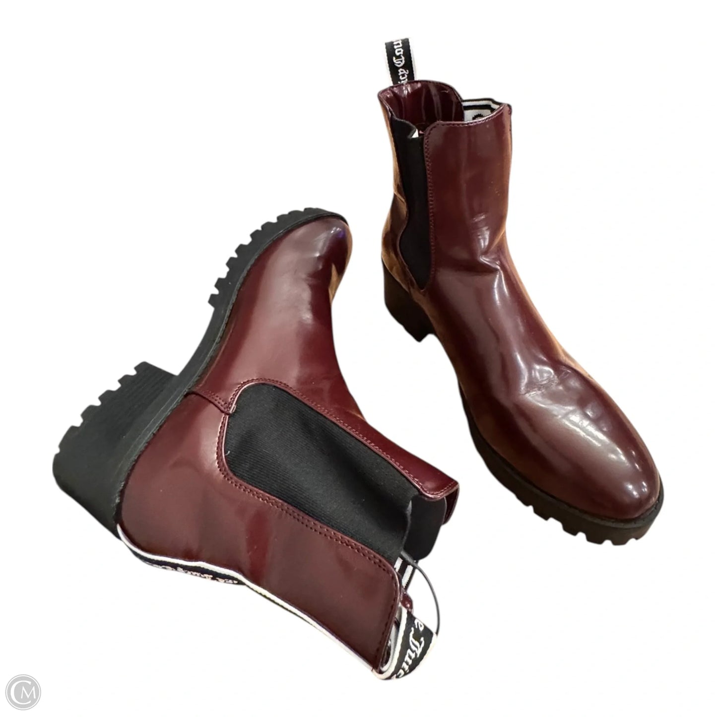 Boots Ankle Heels By Juicy Couture In Maroon, Size: 7.5
