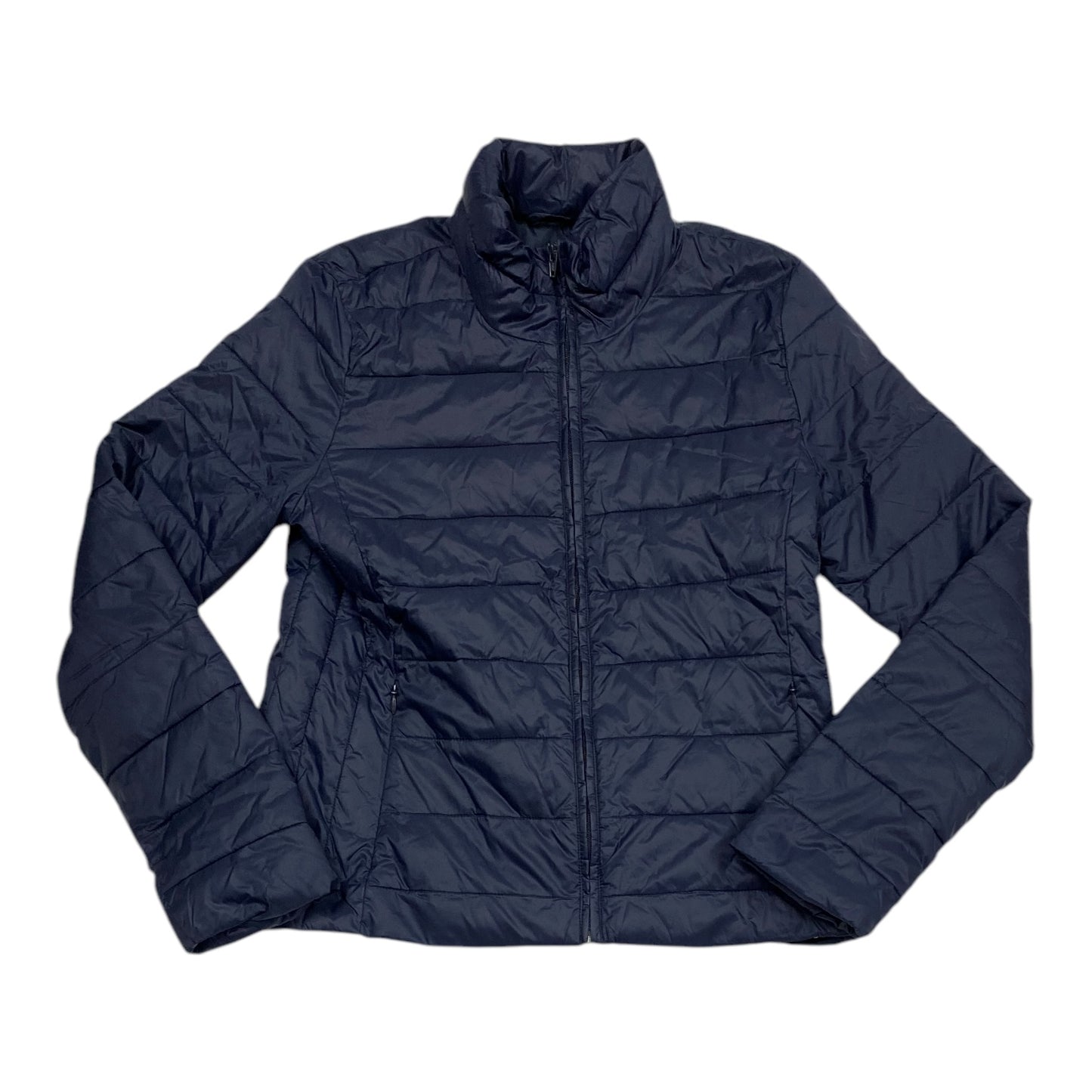 Jacket Puffer & Quilted By Loft In Navy, Size: S