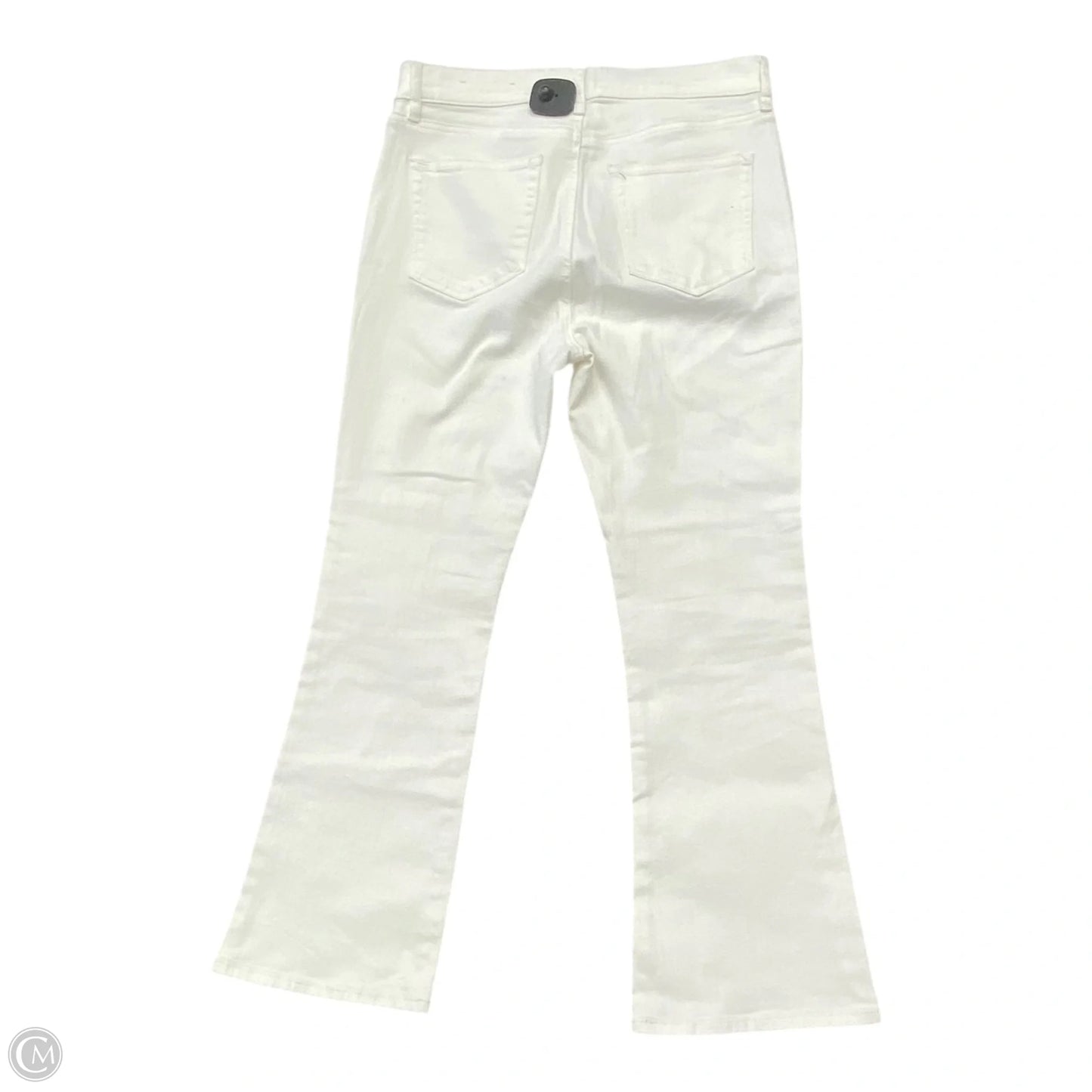 Jeans Cropped By Loft In White Denim, Size: 8