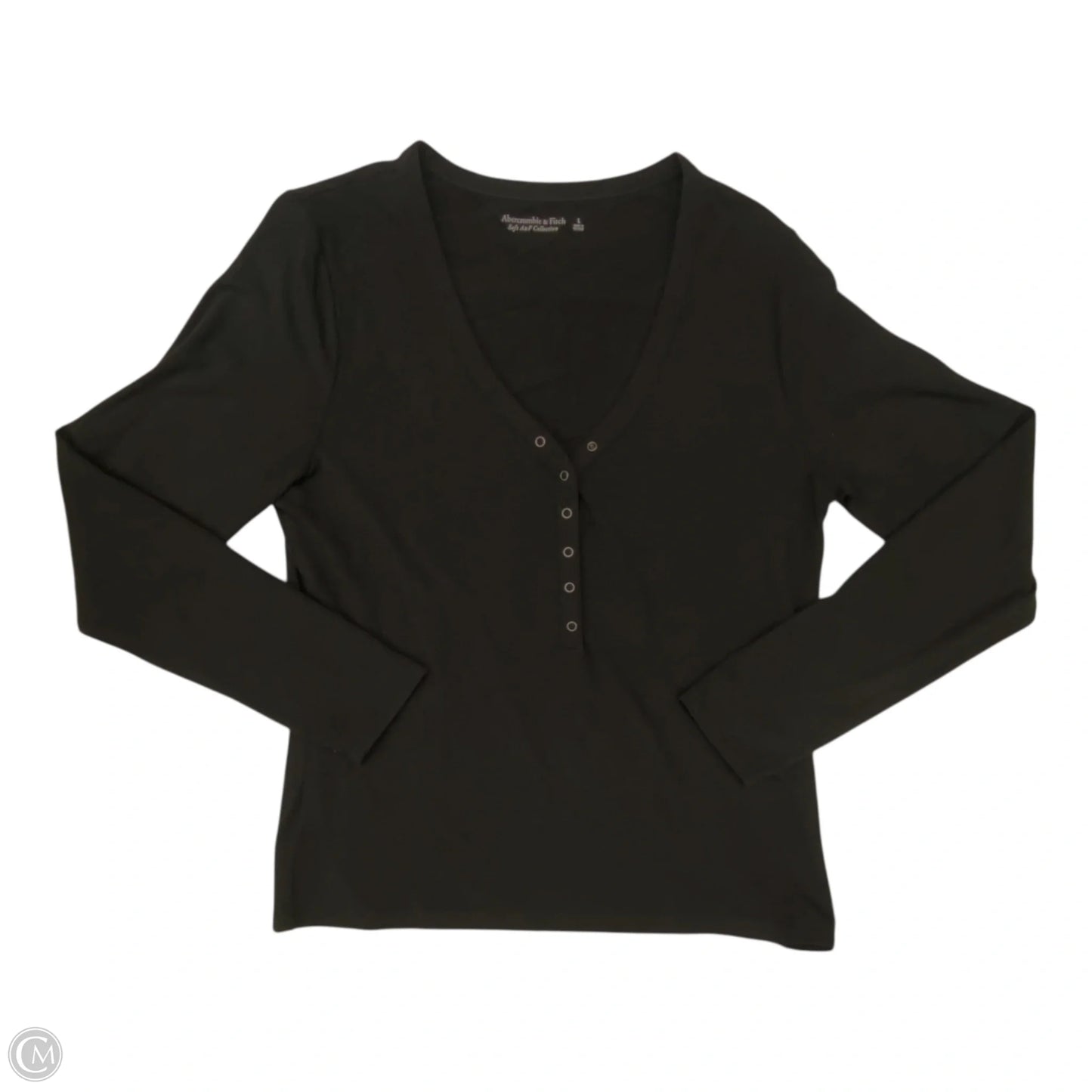 Top Long Sleeve By Abercrombie And Fitch In Black, Size: L