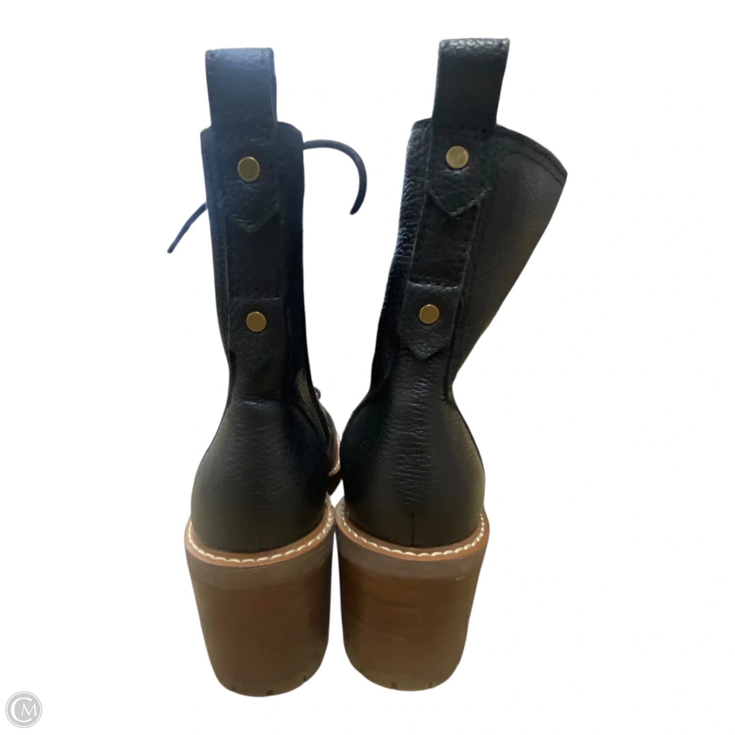 Boots Ankle Heels By Crown Vintage In Black, Size: 7.5