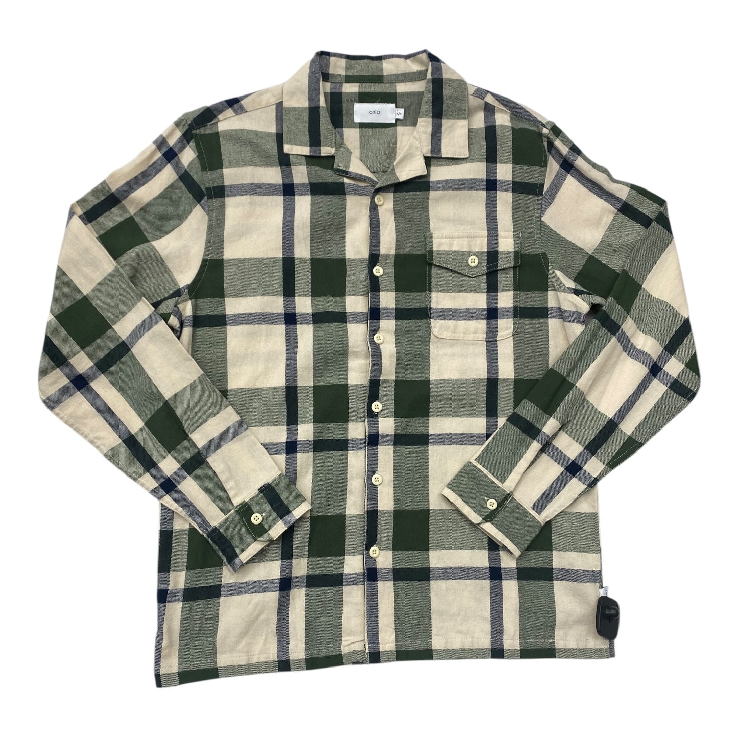 Top Long Sleeve By Cmc In Plaid Pattern, Size: M