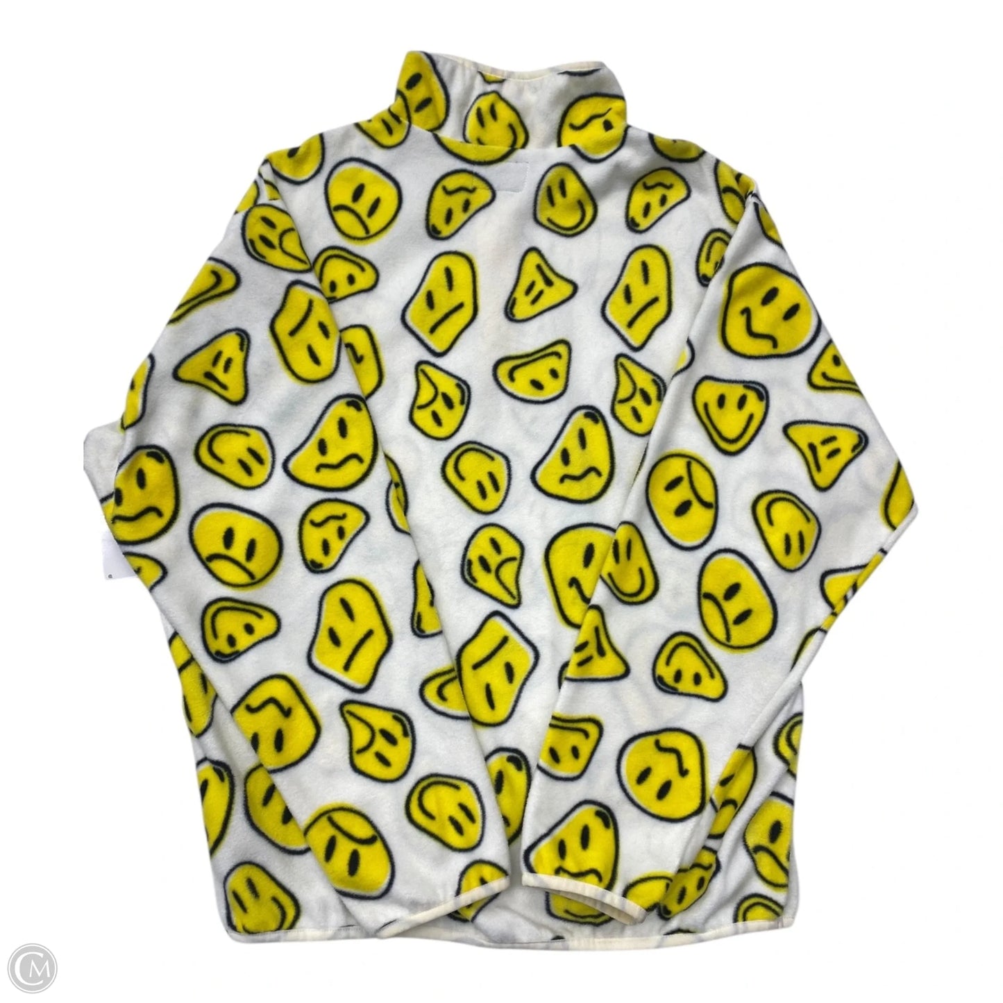Sweatshirt Collar By 4th Dimension In White & Yellow, Size: L